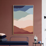 tableau abstrait montagne beige