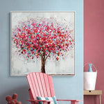 tableau peinture arbre feuille abstraite