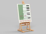 tableau piano moderne vert