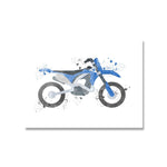 Tableau enfant moto bleue