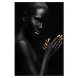 tableau femme noire crâne rasé