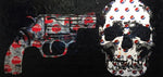 tableau pistolet et skull