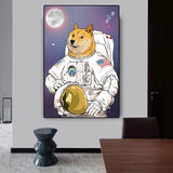 Tableau chien Astronaute