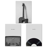 tableau vinyle noir fond gris