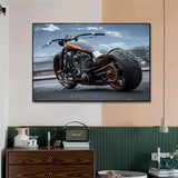 Cool Motorcycle Heavy Locomotive Prints Autocycle Posters 