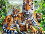 Affiche tigre en famille