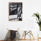 tableau visage chanteur fond blanc