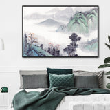 tableau peinture à l’huile violette d’une montage