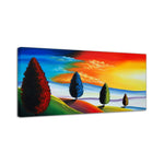 tableau peinture arbres pleins de couleurs