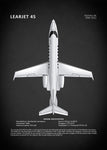 Affiche vintage avion learjet 45