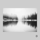 tableau photo montagne en noir et blanc