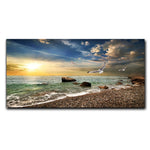 tableau pont en bois sur la mer