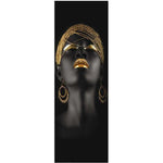 cadre femme noire bijoux en or