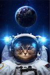 tableau d’un chat astronaute