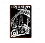 Racing Motorcycle Metal Tin Sign Classic Bar Pub Deorative 