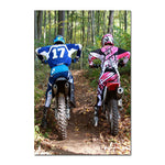 cadre moto dans la foret