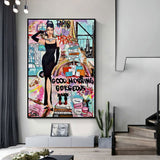 Affiche pop art femme moderne