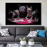 tableau chiens joueurs de cartes