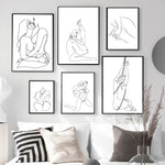 tableau nude femme ligne