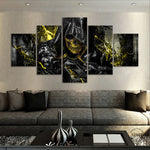 Tableau squelette dark noir et jaune