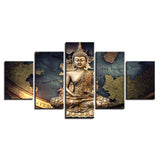 panneau carte du monde de Bouddha 