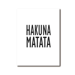 affiche écriture hakuna matata