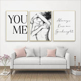 tableau main dans la main fond blanc