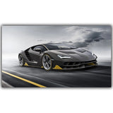 tableau super car en noir et blanc