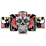 Tableau Crâne mexicain multicolore