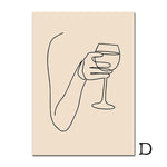 tableau minimaliste verre de vin