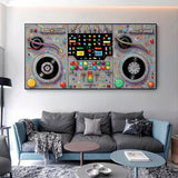 tableau platine de dj grise