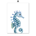 tableau peinture réaliste hippocampe