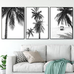 tableau photo noir et blanc tropicale