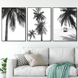 tableau photo noir et blanc tropicale