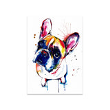 tableau basset fond blanc