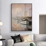 tableau peinture grise bateau
