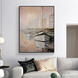 tableau peinture grise bateau
