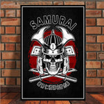 Tableau tête de mort samourai