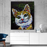 tableau peinture chat