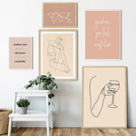 tableau minimaliste verre de vin
