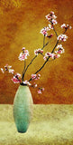 tableau arbre chinois fleurs rouges