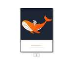 tableau enfant baleine orange