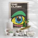 The Clash Punk Music Band Poster Abstract Eyes Geometry 