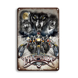 Lambretta Triumph Motorcycles Metal Wall Art Tin Sign 