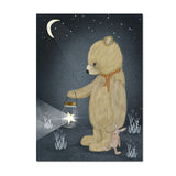 tableau ours petite lampe