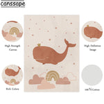 Nursery Wall Art Canvas Painting Sun Rainbow Posters Whale 
