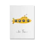 Tableau enfant sous marin jaune