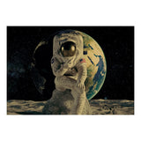 tableau vintage personne dans l’espace