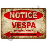 Vespa GTS Motorcycle Pub Bar Decoration Tin Sign Shabby Chic