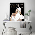 tableau vogue fond beige